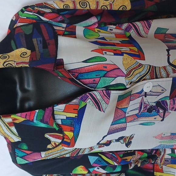 Radzoli Los Angeles Women's 3/4 Sleeve Button oversized Blouse/jacket Size M - Picture 4 of 9